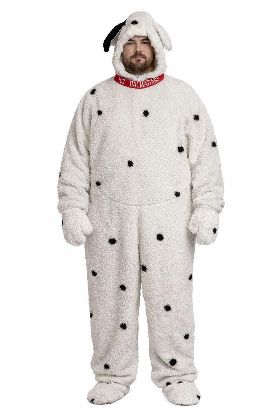 Disney Store 102 Dalmatians Sherpa Costume Onesie XL Y2K
